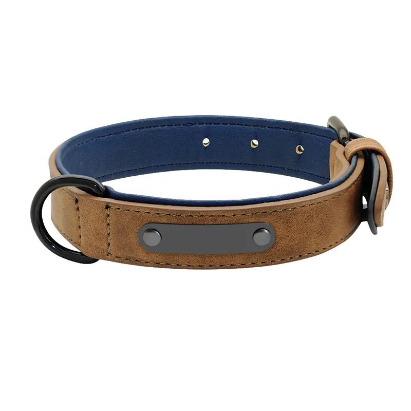 Adjustable Leather Dog Collar for Small to Large Dogs - The Stuff Box