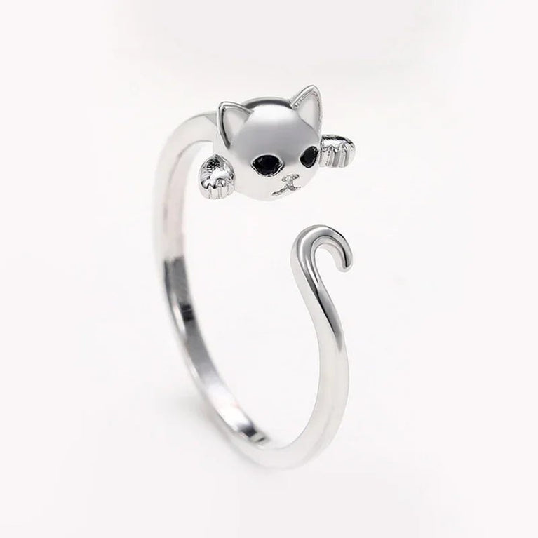 Cute Mouse Open Ring - Antique Silver - Fashion Jewelry - The Stuff Box