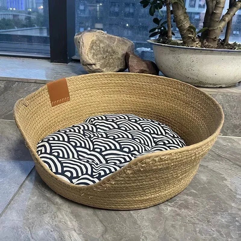 Handmade Bamboo Weave Pet Bed - The Stuff Box
