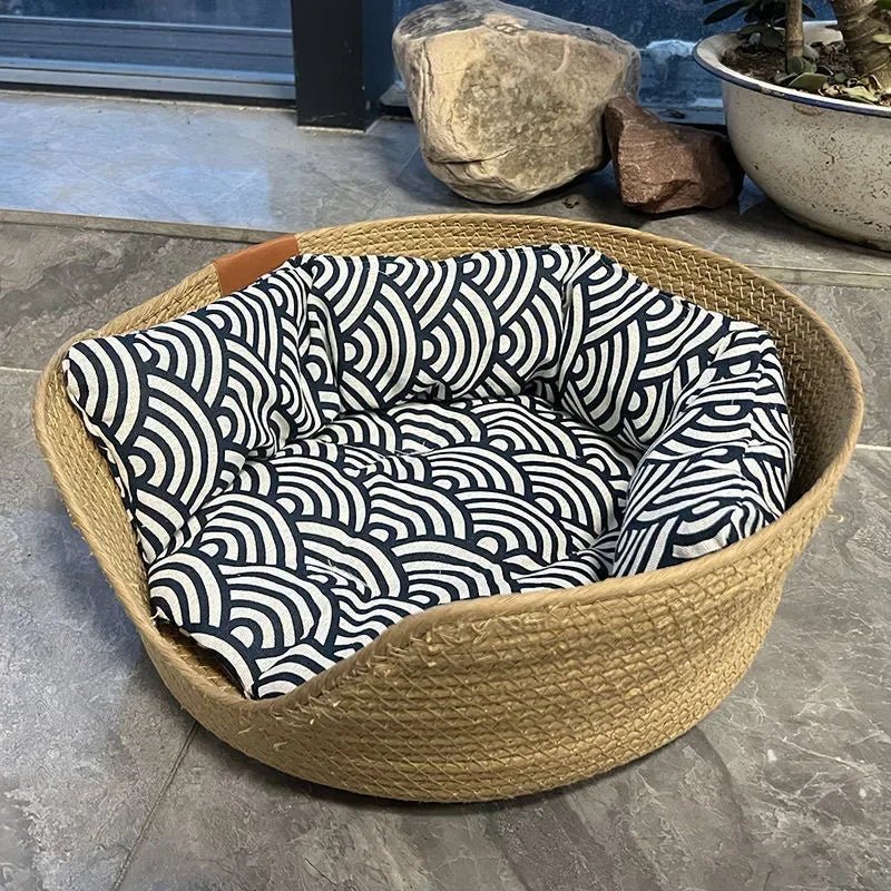 Handmade Bamboo Weave Pet Bed - The Stuff Box
