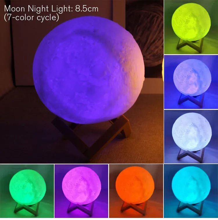 Moon Lamp - Battery Powered LED Night Light - The Stuff Box