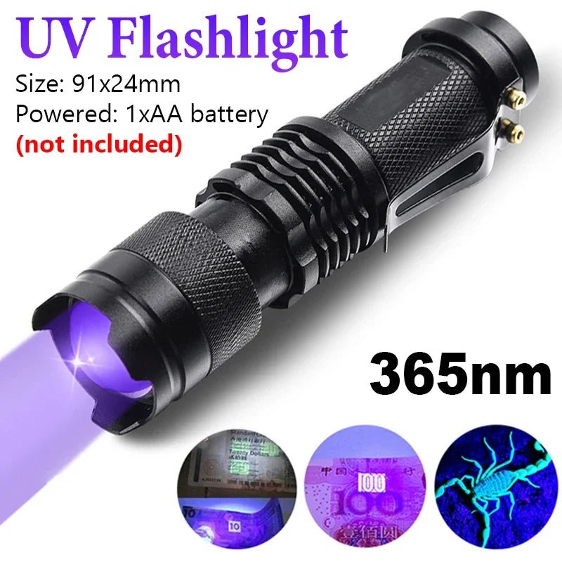 Zoomable UV Flashlight - The Stuff Box