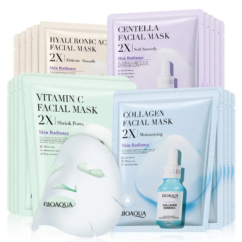 BIOAQUA Centella Collagen Face Masks (20 Pcs. Combo) - The Stuff Box