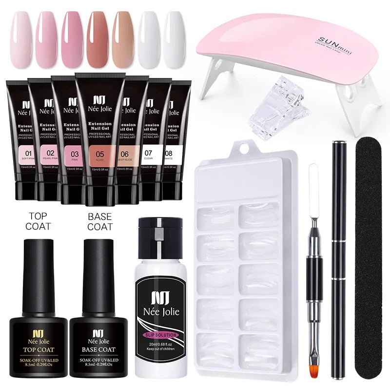 Easy - Use PolyGel Nail Kit - Beautiful, Strong Nails in 15 Minutes - The Stuff Box