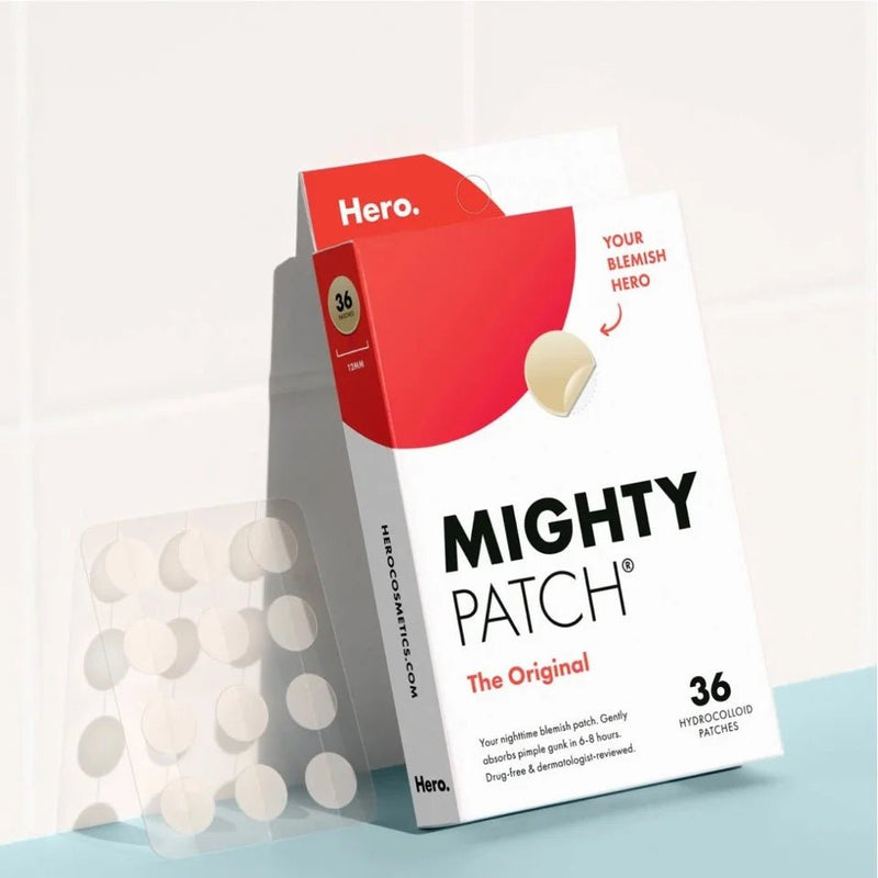 Mighty Patch - Hydrocolloid Acne Pimple Patch, Spot Stickers for Zits & Blemishes (36 Count) - The Stuff Box