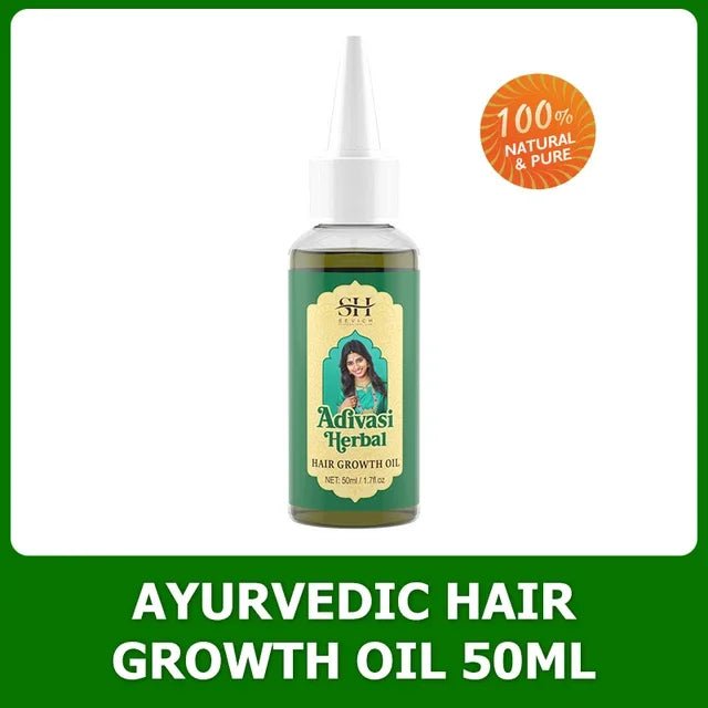 Natural Adivasi Herbal Hair Oil - 100% Ayurvedic Solution for Hair Growth - The Stuff Box