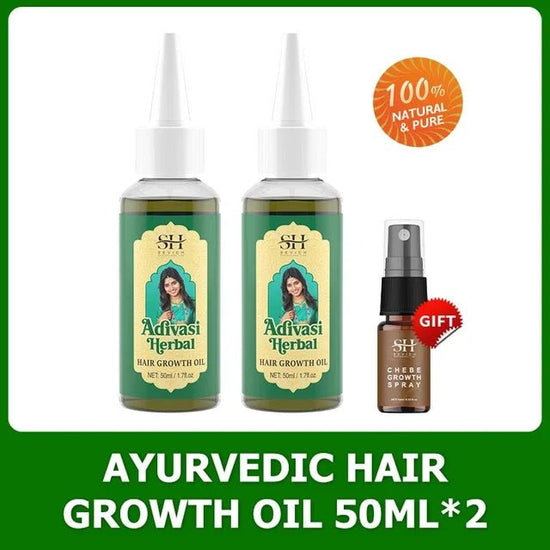 Natural Adivasi Herbal Hair Oil - 100% Ayurvedic Solution for Hair Growth - The Stuff Box